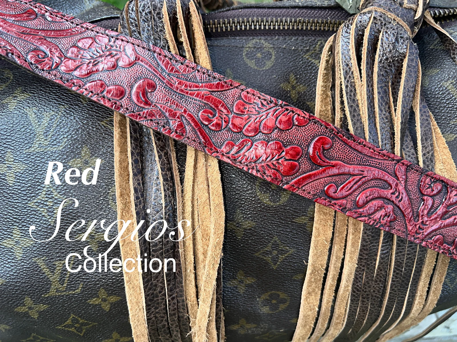 Custom leather top purse straps