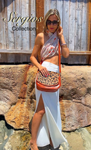 Load image into Gallery viewer, Santa Barbara Saddle bag style with leopard print cowhide
