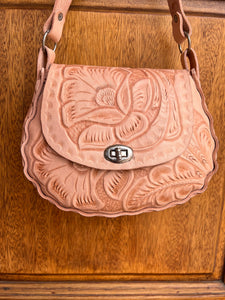 Hand tooled beauty all in natural vaqueta leather