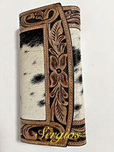 Load image into Gallery viewer, Beautiful hand crafted Hand tooled cowhide wallet
