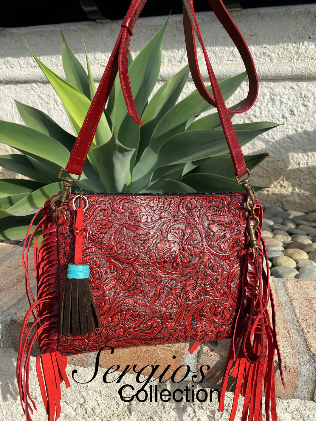 The Red Floral Crossbody bag