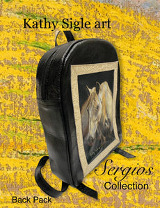 Sergios featuring the art work of talented Kathy Sigle artist, backpack