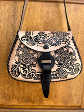 Load image into Gallery viewer, Handmade hand tooled crossbody bag.
