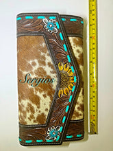 Load image into Gallery viewer, Hand Tooled leather wallet

