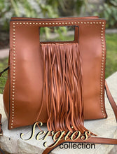 Load image into Gallery viewer, Sergios Tan  leather handbag/crossbody
