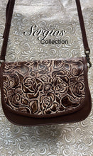 Load image into Gallery viewer, Santa Barbara Saddle bag style IN FLORAL BROWN
