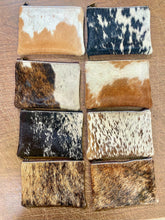 Load image into Gallery viewer, Large 7” x 9” Cowhide pouch Bag
