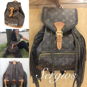 Braiding, Fringes,zippers replacement,lining repair,refurbished TOTAL REVAMP SERVICE, old vintage and new bags
