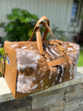 Load image into Gallery viewer, Axis faux and genuine leather, Large Carryon size duffel .
