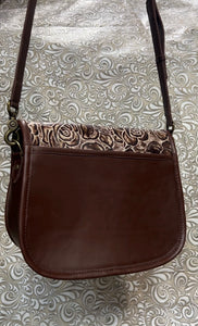 Santa Barbara Saddle bag style IN FLORAL BROWN