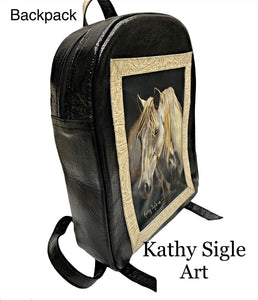 Sergios featuring the art work of talented Kathy Sigle artist, backpack