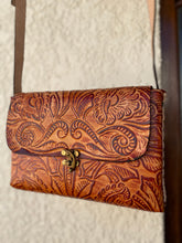 Load image into Gallery viewer, Handmade &amp; Hand tooled crossbody limited edition
