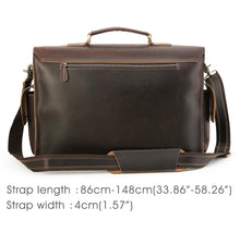 Load image into Gallery viewer, Leather Briefcase Shoulder Bag Handbag 17” Laptop bag Messangers Crossbody
