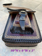 Load image into Gallery viewer, Sergios collection Messenger bag Handmade &amp; hand painted
