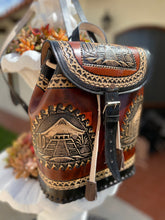 Load image into Gallery viewer, Frida Kalho collection Backpack. Handmade,Hand tooled,Hand painted.
