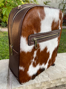 Large cowhide backpack