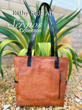 Load image into Gallery viewer, Sergios Collection design featuring Kathy Sigle art in this one of a kind limited edition tote
