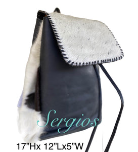 Large cowhide backpack