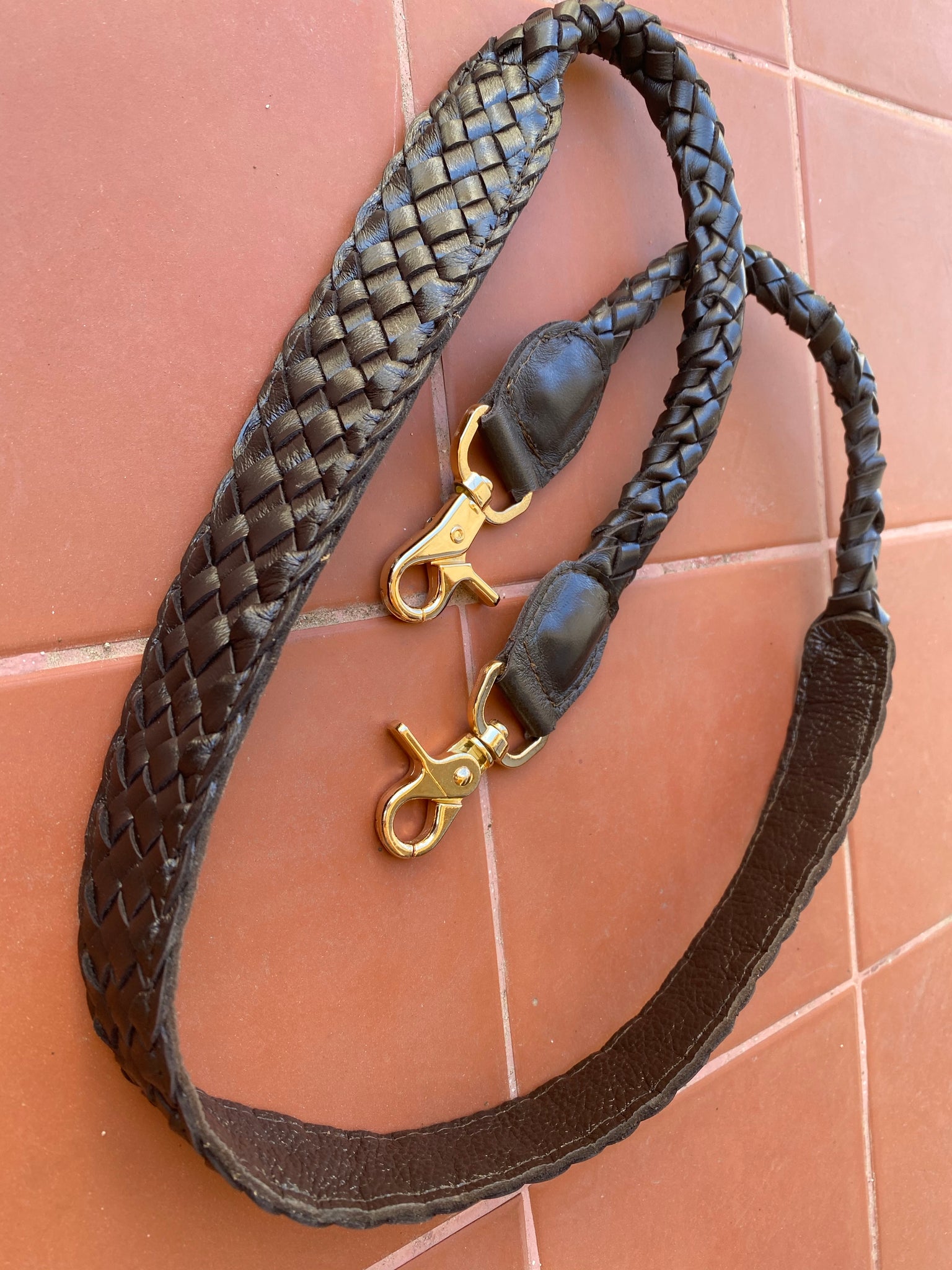Plum Braided Leather Shoulder Strap – maeree