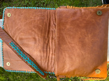 Load image into Gallery viewer, Sergios Cheetah cowhide messenger bag
