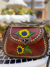Load image into Gallery viewer, Crossbody handmade ,hand tooled and hand painted
