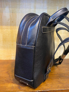 Medium Black & White Cowhide Backpack