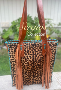 Cheetah Cowhide Tote Bag (Custom Made)