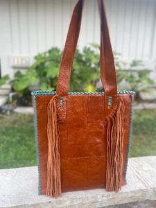 Cheetah Cowhide Tote Bag (Custom Made)