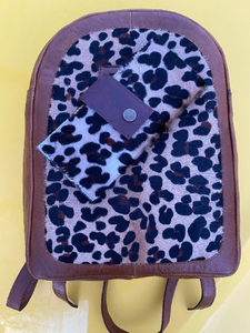 Cheetah Backpack (Wallet Available)