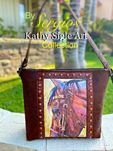 Load image into Gallery viewer, Beautiful Art by Kathy Sigle Added to Gorgeous Style Tote By Sergios Collection.
