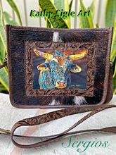 Load image into Gallery viewer, Beautiful Art by Kathy Sigle Added to Sergios Popular Crossbody Bag.

